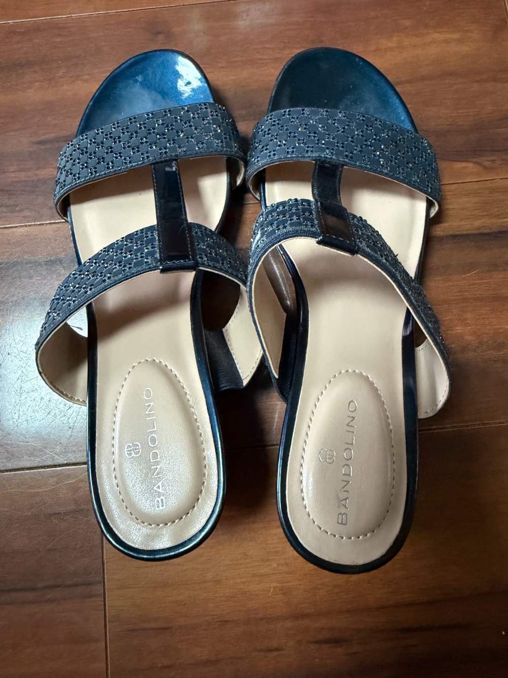 Bandolino Women's Navy Slide Sandals - size 6.5